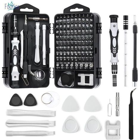 115-in-1 Präzisionsschraubendreher-Set, magnetischer Schraubendreher mit rutschfestem Griff, Elektronikreparaturwerkzeug für MacBook, iPhone, Smartwatch