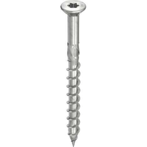 HECO-Topix-Plus Terrassenschraube - Ø5x40mm - Senkkopf mit Fräsrippen - Teilgewinde - T20 - Packung mit 200 Stück - 61739