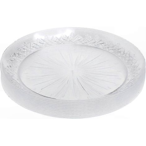 Assiettes en plastique transparent résistantes, lot de 24, diamètre 25 cm, parfaites pour réceptions, mariages et fêtes, réutilisables et élégantes, vaisselle de fête pratique (1/3)