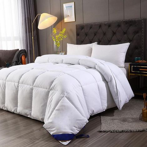 Coffret cadeau couette Hilton en duvet, vente directe d'usine, couette à stockage d'énergie de soja, cadeau promotionnel, couette en duvet, livraison directe disponible, blanc perle, 200230 cm, 5 kg. (1/5)