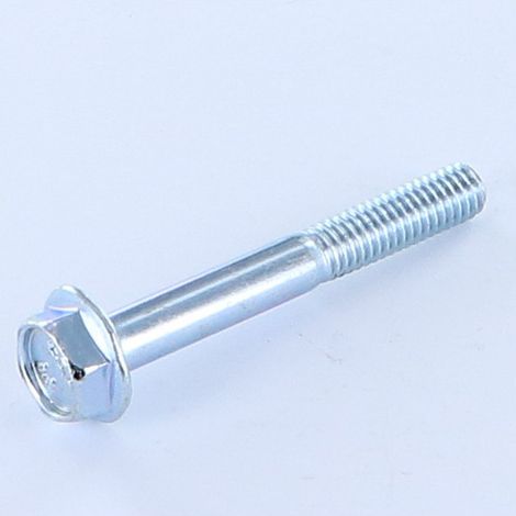 Vis métaux Tête hexagonale TH M6X45 Filetage partiel Embase collerette crantée Classe 8.8 Acier zingué-1 pièce (1/2)