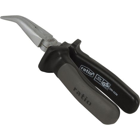 Alicate boca semi-redonda 160mm RATIO punta curva Serie 6000 - (1/2)