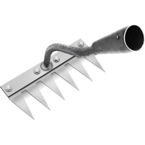 Râteau de Désherbage Multifonction en Métal, Râteau De Jardin 6 Dents, Râteau De Jardin Portable pour Désherber, Outillage De Jardin pour Désherber/Ameublir/Semence (sans Manche) 6 De
