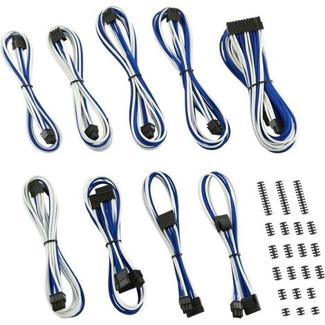 CableMod Classic ModMesh C-Series Corsair AXi, HXi & R Blanco/Azul - Kit de cables