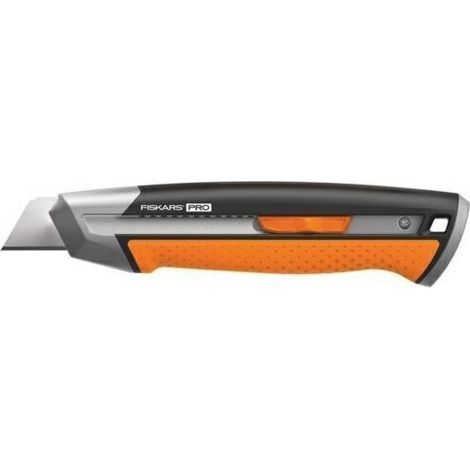 FISKARS CarbonMax Cuttermesser 25mm, Abbrechmesser integrierter Klingenentferner