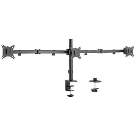 LogiLink Soporte triple para monitor gris 3 pantallas