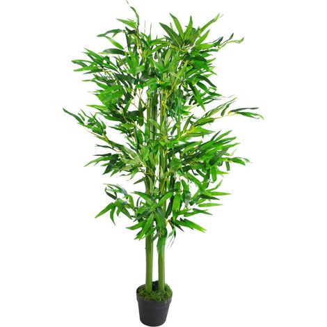 120cm (4ft) Green Leaf Artificial Bamboo Plants Trees - XL (1/5)