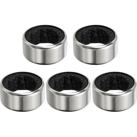 Colliers pour Bouteilles De Bordeaux en Acier Inoxydable Et Feutre Bague Anti-Gouttes Accessoires pour Cuisine Bar Fête Boisson Noir (1/5)