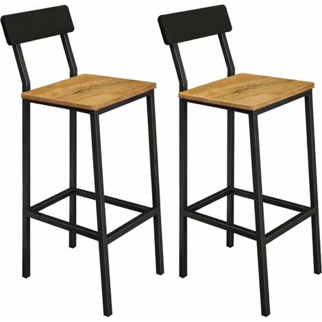 Sgabelli in legno di ontano, set da 2, 30x40x90 cm Begryf