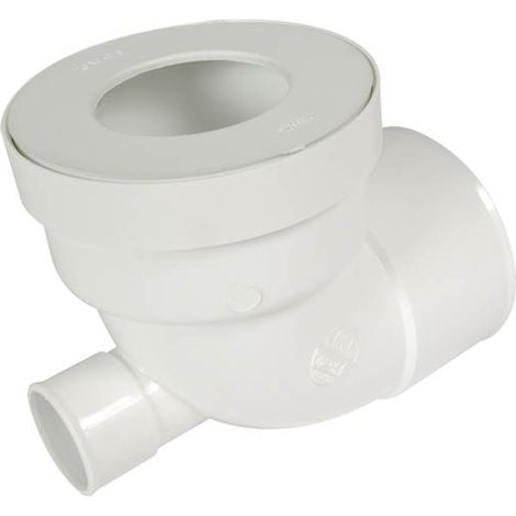 Nicoll – Coude wc 90° Ø100 femelle – Raccord d'évacuation PVC avec piquage Ø40 – Classement feu NF-M1 – Pour réseaux d'évacuation (1/5)