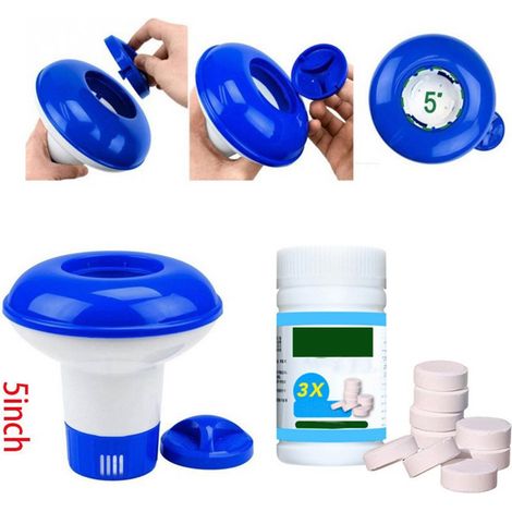 Dispositif de dosage solaire pour piscine, stérilisateur pour bassin, gobelet flottant pour pilules, lampe papillon pour piscine (1/5)