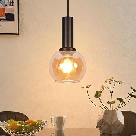 GBLY Lampada a Sospensione 1 Luce Sospensione Vintage Vetro Lampada Sospesa Tavolo da Pranzo Lampada Tavolo da Pranzo Sospesa Retro Lampada Sala da Pranzo Altezza Regolabile E27 Lampada Pendente per S (1/5)