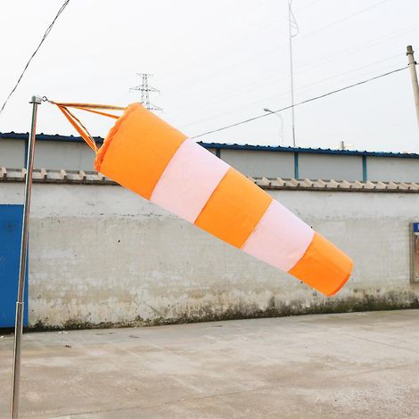 sac Coupe-vent 100cm En Nylon Avec Bande Rflchissante - Extrieur Aroports, Fermes Et Parcs - Orange 2.5pi (1/3)