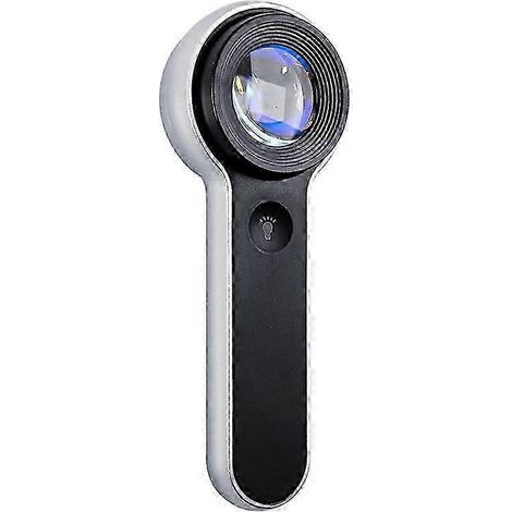Loupe portable HD 60x rechargeable par USB avec lumière LED, blanche et violette pour bijoux (1/5)