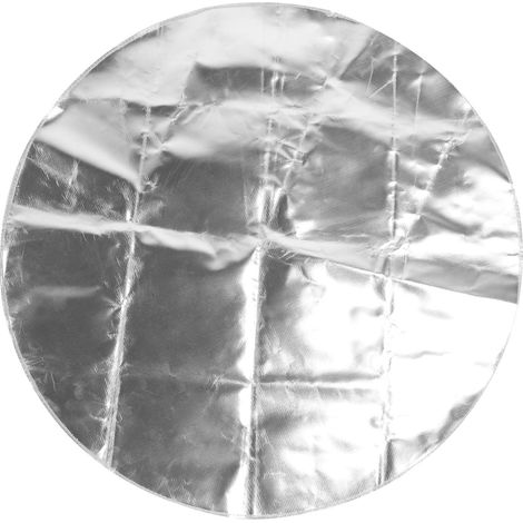 Round Fire Pit Mat Fireproof Outdoor terrace Barbecue Grill Deck Protection Pad SuppliesSilver Gray 60cm