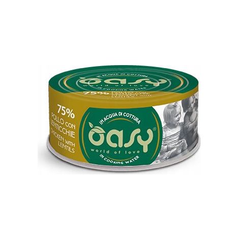 Oasy More Love Adulto - Lata de 70 g - Pollo con lentejas 70 g