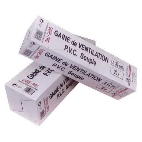 Manga Vmc flexible de PVC ø80 mm, longitud 20 metros