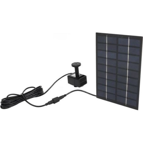 Vvikizy pompe de bassin solaire Kit de pompe à eau solaire 9V 1.8W, montage facile, maille Anti-colmatage, pompe jardin arrosage (1/4)