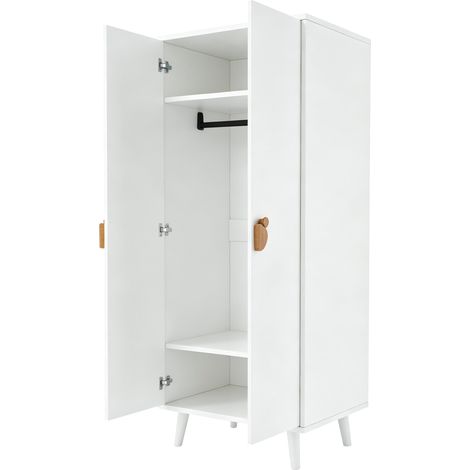Armadio a doppia anta 70 x 55 x 170 cm in MDF bianco (1/5)