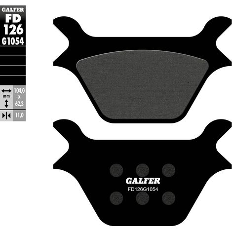 Galfer KH200 Halbmetallische Bremsbeläge für Harley Davidson