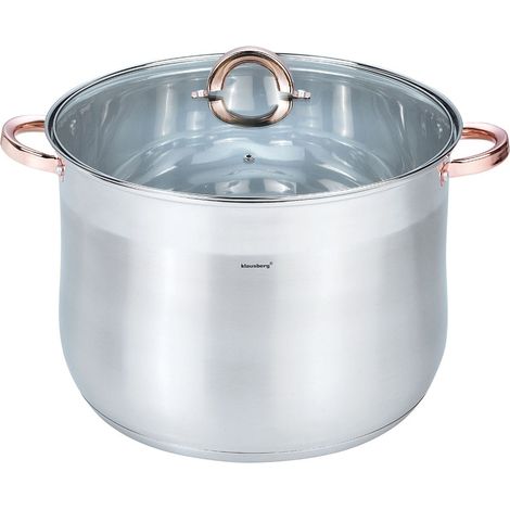 Pentola grande in acciaio per catering 22,4L 34cm Oro rosa KLAUSBERG KB-7798 (1/5)