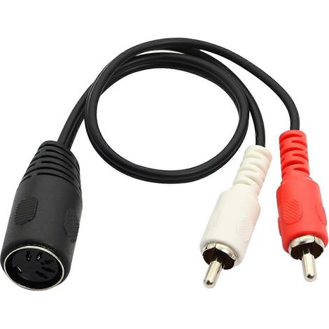 Câble DIN 5 broches vers RCA, câble audio DIN femelle 5 broches vers 2 RCA mâles de 30 cm (1/5)