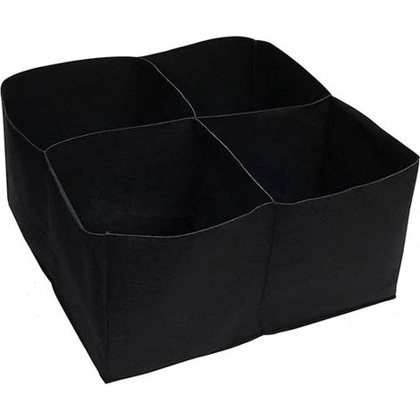 Potager surélevé 4 grilles - Zwart - Idéal pour légumes et Fleurs (1/5)
