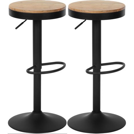 2er Set Barhocker Pitas Ulmenholz natura (1/5)