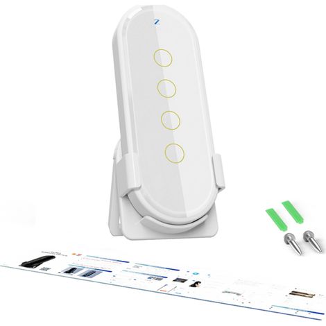 Interruptor táctil inalámbrico Tuya WiFi/Zigbee, control ambiental, cristal protector fluorescente 2.5D (compatible con puerta de enlace Zigbee) (1/5)
