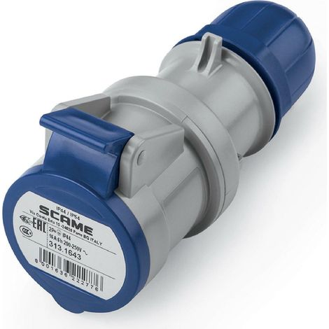 Scame presa volante mobile 2p+t 16a 6h ip44 optima cee 313.1643