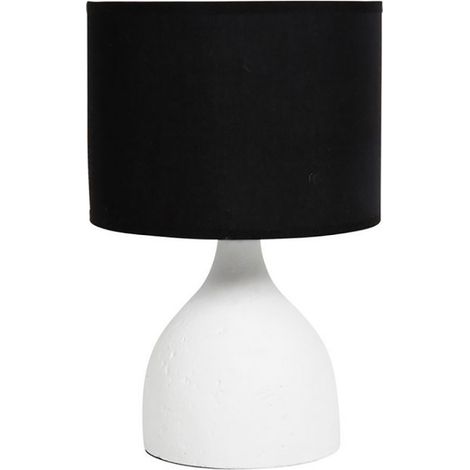 Lampe ciment Portland blanche noire (1/4)