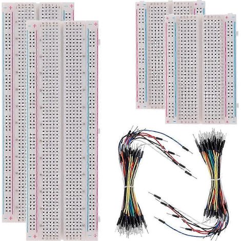 Kit breadboard sans soudure 830 et 400 points avec fils de cavalier (1/5)