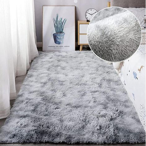 Große, weiche Wohnzimmerteppiche, Schlafzimmerteppiche, rutschfeste, flauschige und zottelige Teppiche für Kinderzimmer – ideal zur Dekoration Ihres Zuhauses. (1/5)