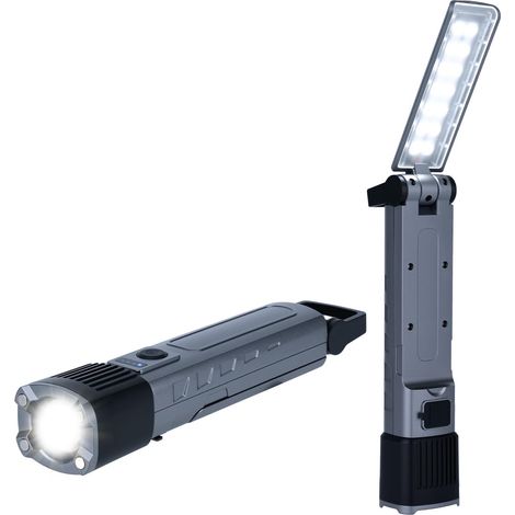 Wigearss Lampes de Travail LED, 6 Modes d’Éclairage, avec Base Magnétique et Crochet Intégré, Baladeuse LED COB Rechargeable Ultra Lumineuse pour Garage, Camping et Urgences (1/5)