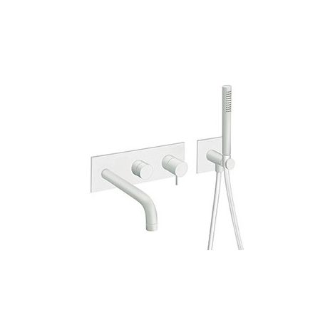 FACADE EXTERNE TRIVERDE BAIN DOUCHE MURAL 2 SORTIES WHITEMATT - CRISTINA ONDYNA TV10224 (1/2)