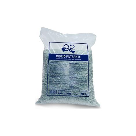 Filtre piscine verre recyclé 20kg – Charge filtrante économe en eau – Non poreux et résistant aux biofilms – Productos Qp