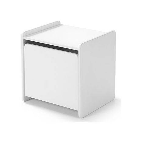 Chevet 1 porte en pin blanc - KIDLY