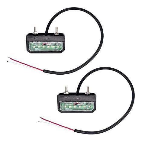 Éclairage de Plaque D'immatriculation Remorque LED 12V 24V Feux de Plaque D'immatriculation pour Moto Camion - Blanc Froid - Imperméable (1/5)