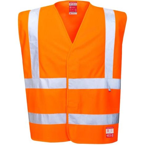Antistatischer und flammhemmender HV-Weste Orange S/M (1/2)