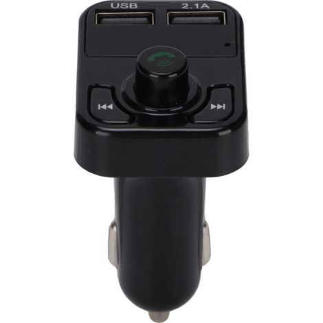 Émetteur FM Bluetooth 5.0 sans fil pour voiture, kit mains libres, radio MP3, adaptateur de charge avec double port USB pour carte mémoire et disque dur USB (1/5)