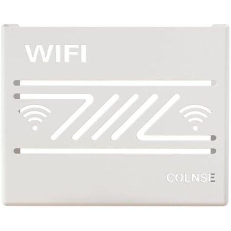 Scatola portaoggetti da parete per router Wi-Fi - Mensola decorativa da parete - Decorazione da parete - Organizzatore multifunzionale per router - Organizzatore di cavi - Bianco
