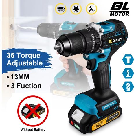 Perceuse-visseuse à percussion 13mm sans balais 35+3 – outil électrique sans fil Makita 18V, sans batterie (1/5)