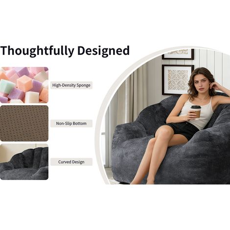 Fauteuil Pouf Rond Ergonomique Shimmer Bear Paw pour Détente à Domicile (1/5)