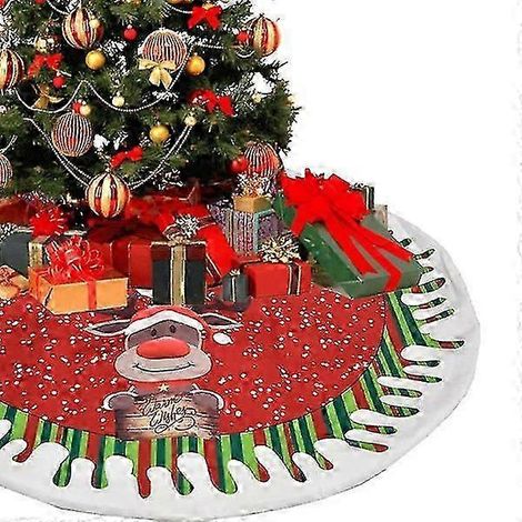 Pied de sapin de Noël neuf de 78 cm, jupe de sapin pour hôtels, centres commerciaux et maisons. Décoration de sapin de Noël (1/5)