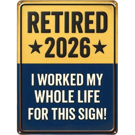 Retired Signs, Bright Photo Prop, Long Lasting Keepsake, Retirement Party Decoration for Women Home Bedroom Offices Cafes Bookstores Sofas, Celebration Gift, Fun Memory Piece for Display (1/5)