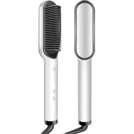 TrAdE Shop Traesio - Spazzola Pettine Piastra Lisciante Elettrica Riscaldante Per Capelli 5 Temperature Styling - (1/4)