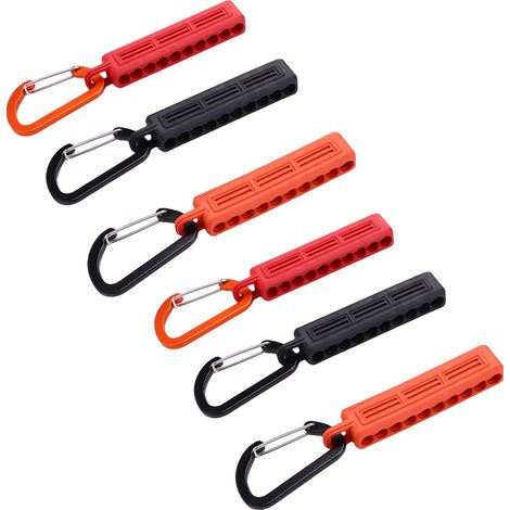Lot de 6 porte-embouts 10 alvéoles 6,35 mm queue 1/4 pouce organiseur rangements vos forets visserie avec crochet métallique (1/5)