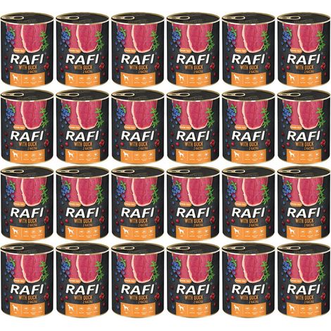 Rafi Hundefutter Ente Blaubeere Cranberry 24x800g