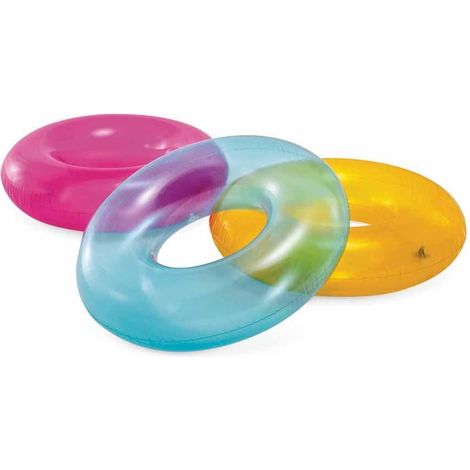 INTEX flotador rueda 76 cm surtido 59260 , Flotador rueda 76 cm surtido, un flotador hinchable clásico, ligero y resistente, ideal para disfrutar del agua con seguridad y diversión
