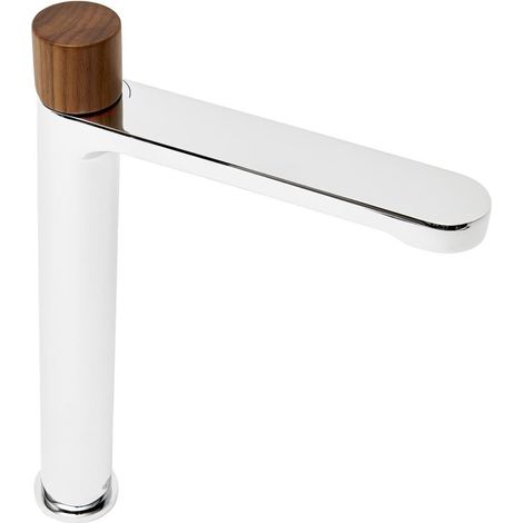 Swiss Aqua Technologies SAT Fusion mezclador alto de lavabo sin palanca madera oscura (SATBSFU285DT) (1/5)